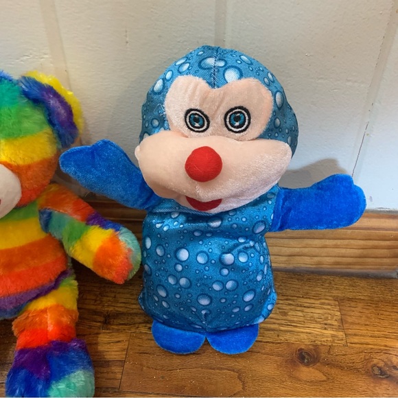 Stuffed Animals 14” Multicolor Stripe Teddy Bear & 12” Blue Polkadot Caterpillar - Picture 12 of 14